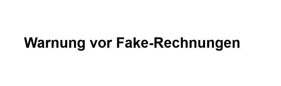 Fake, Rechnungen